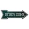 Signmission Study Zone Arrow Decal Funny Home Decor 18in Wide D-A-999589 - alternate 1